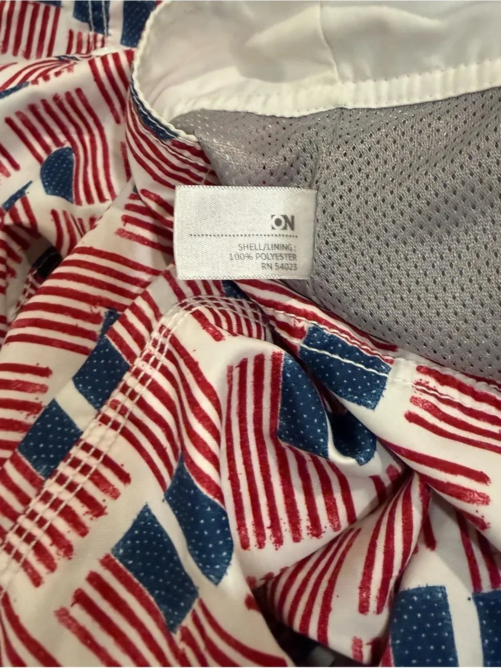 Old Navy Red White Blue Starry Mesh Lined Patriotic Americana Swim Board Shorts
